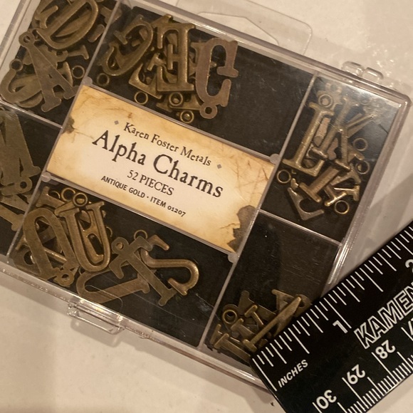 NWT Karen Foster Metals, Alpha Charms - Picture 7 of 7